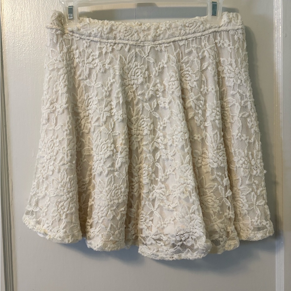 Abercrombie & Fitch Cream Lace Circle Skirt - Picture 1 of 3